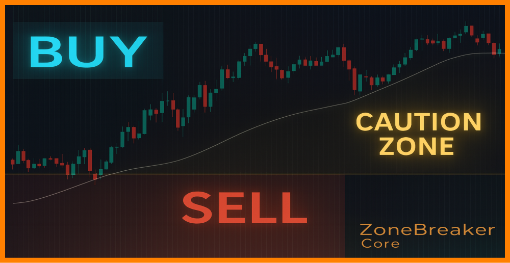 雲ゾーン(SMA×Pivot)でBUY/SELL/CAUTIONを色分け表示したチャート