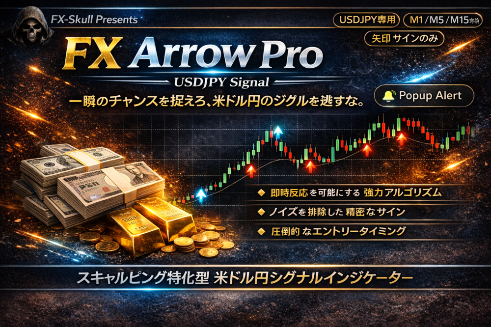 FXSkull Presents｜USDJPY M1/M5/M15 Signal（Arrow Only）