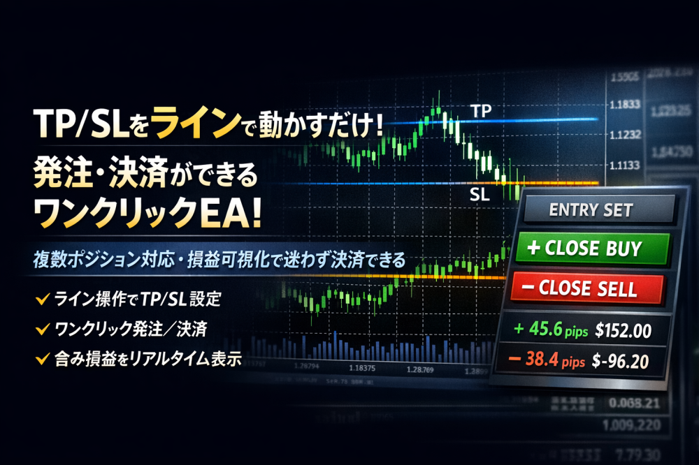 TP/SLライン操作 ワンクリックEA